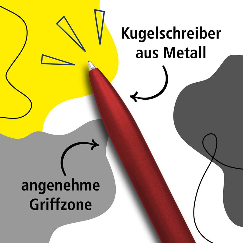 ONLINE® Kugelschreiber Octopen rot, Schreibfarbe: blau, 1 St.