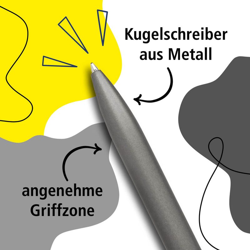 ONLINE® Kugelschreiber Octopen grau, Schreibfarbe: blau, 1 St.