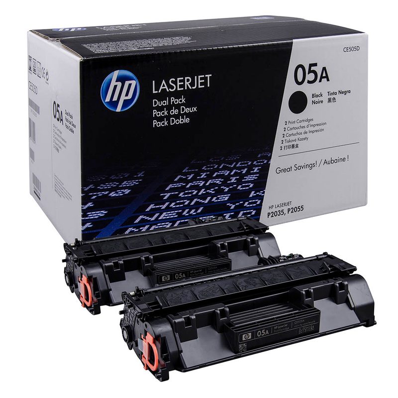 HP 05A (CE505D) schwarz Tonerkartuschen, 2er-Set