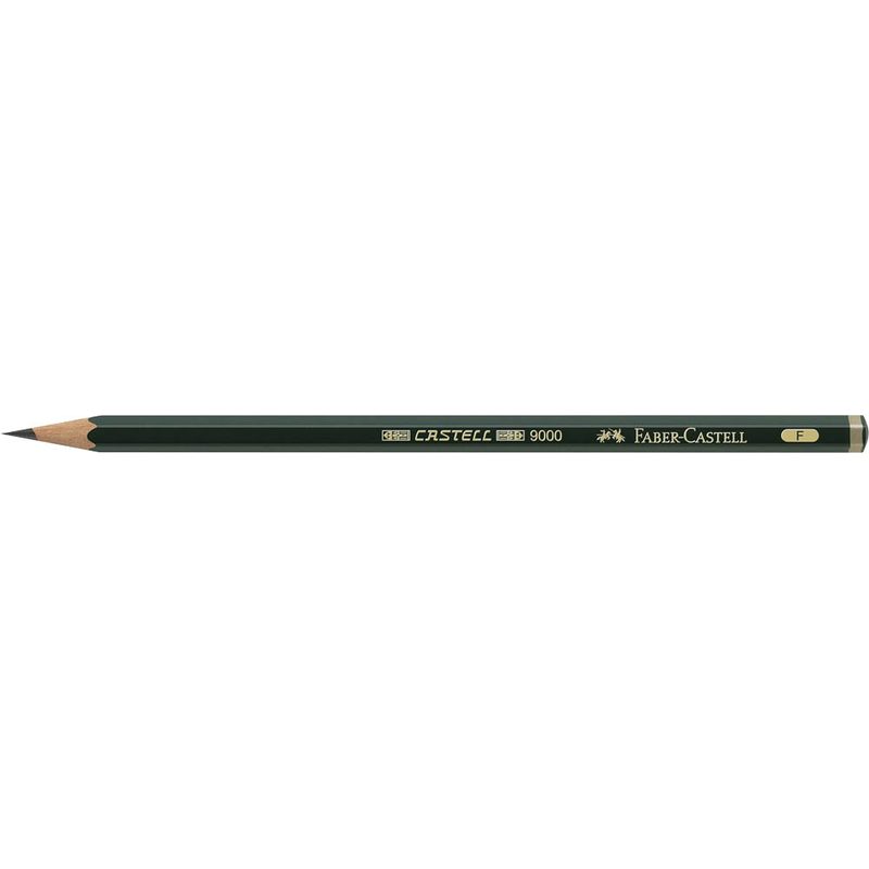 FABER-CASTELL 9000 Bleistift F grün, 1 St.