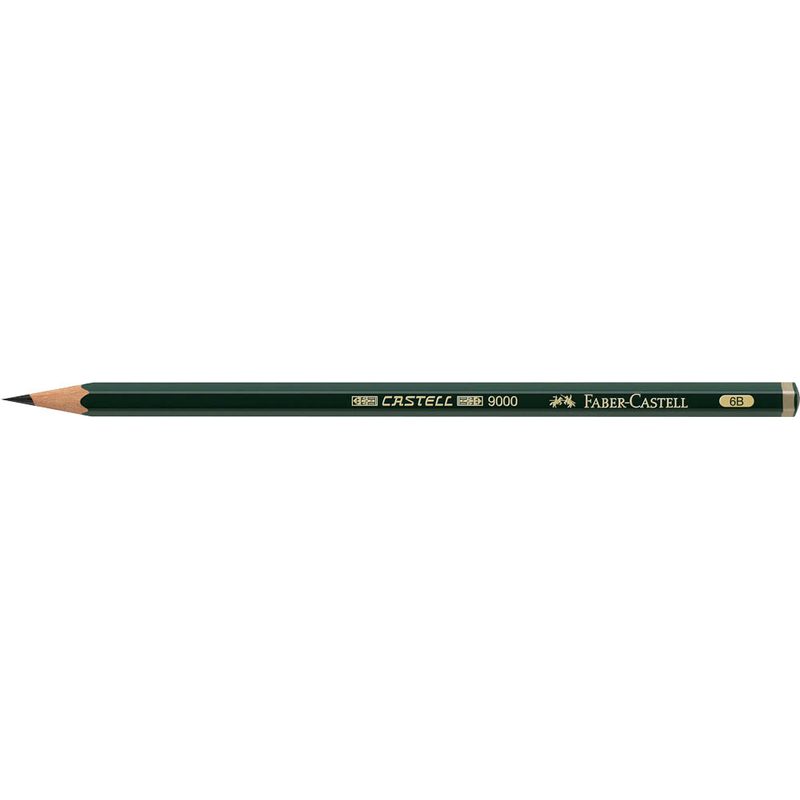 FABER-CASTELL 9000 Bleistift 6B grün, 1 St.