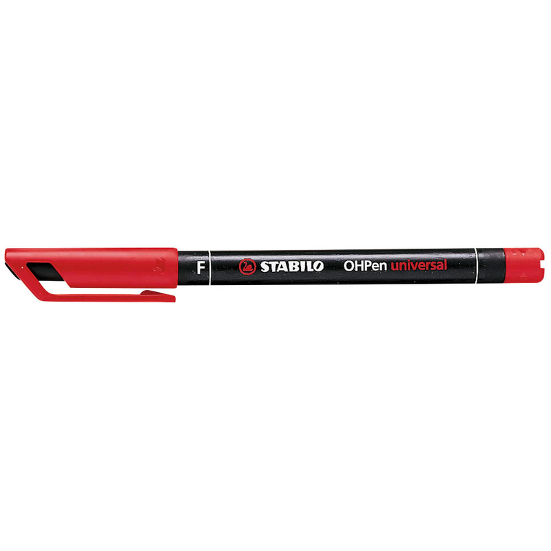 10 STABILO OHPen universal Folienstifte rot 0,7 mm permanent