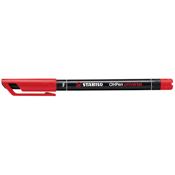 10 STABILO OHPen universal Folienstifte rot 0,7 mm permanent