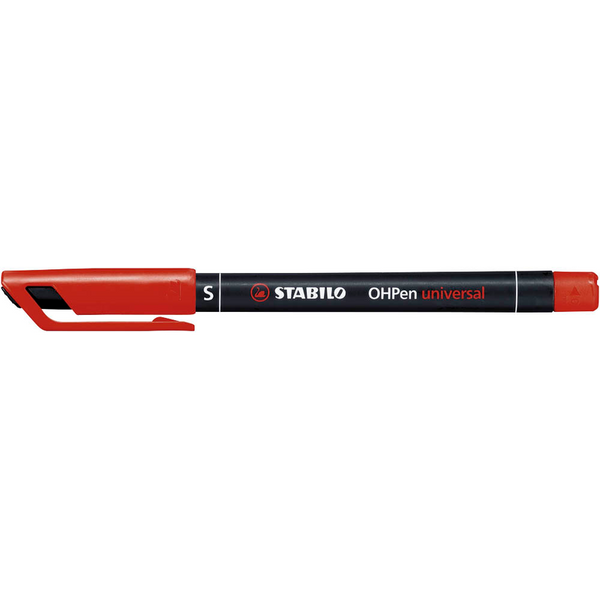 10 STABILO OHPen universal Folienstifte rot 0,4 mm permanent