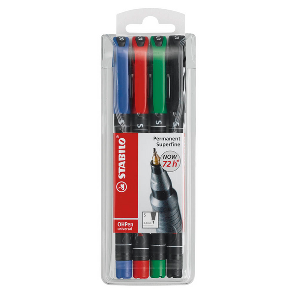 STABILO OHPen universal Folienstifte-Set farbsortiert permanent 4 St.