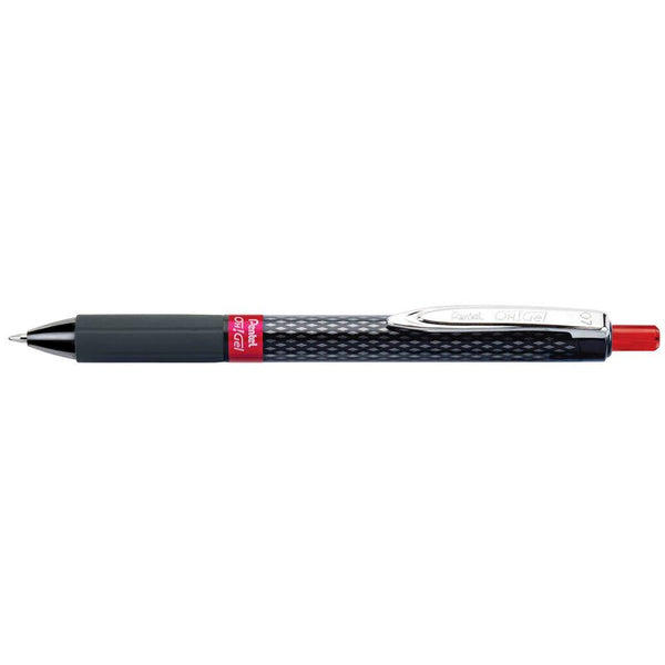 Pentel Oh!Gel Gelschreiber schwarz/rot 0,35 mm, Schreibfarbe: rot, 1 St.