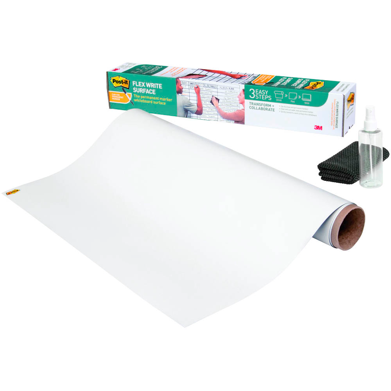Post-it® selbstklebende Whiteboardfolie Flex Write Surface blanko 242,0 x 121,9 cm, 1 Rolle