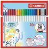 thumb-STABILO Pen 68 brush Brush-Pens farbsortiert, 24 St.