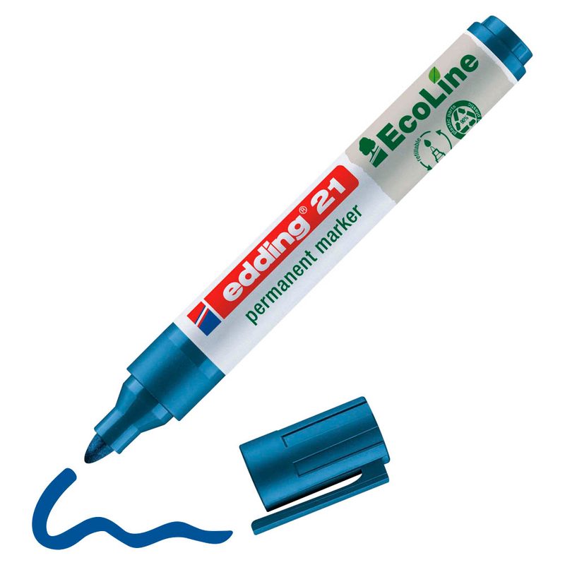 edding 21 EcoLine Permanentmarker blau 1,5 - 3,0 mm, 10 St.