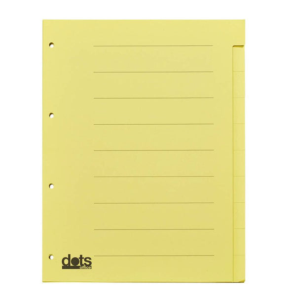 dots Ordnerregister Vollformat blanko gelb 10-teilig, 5 Satz