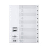 thumb-DURABLE Ordnerregister Vollformat 1-10 weiß 10-teilig, 1 Satz