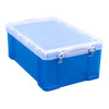 thumb-Really Useful Box Aufbewahrungsbox 9,0 l transparent, blau 39,5 x 25,5 x 15,5 cm