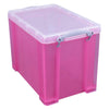 thumb-Really Useful Box Aufbewahrungsbox 19,0 l transparent, pink 39,5 x 25,5 x 29,0 cm