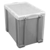 thumb-Really Useful Box Aufbewahrungsbox 19,0 l transparent, grau 39,5 x 25,5 x 29,0 cm