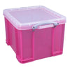 thumb-Really Useful Box Aufbewahrungsbox 35,0 l transparent, pink 48,0 x 39,0 x 31,0 cm