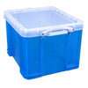thumb-Really Useful Box Aufbewahrungsbox 35,0 l transparent, blau 48,0 x 39,0 x 31,0 cm