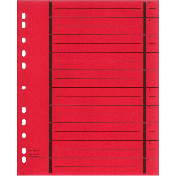 Wekre Trennblätter 1-10 rot, 50 St.
