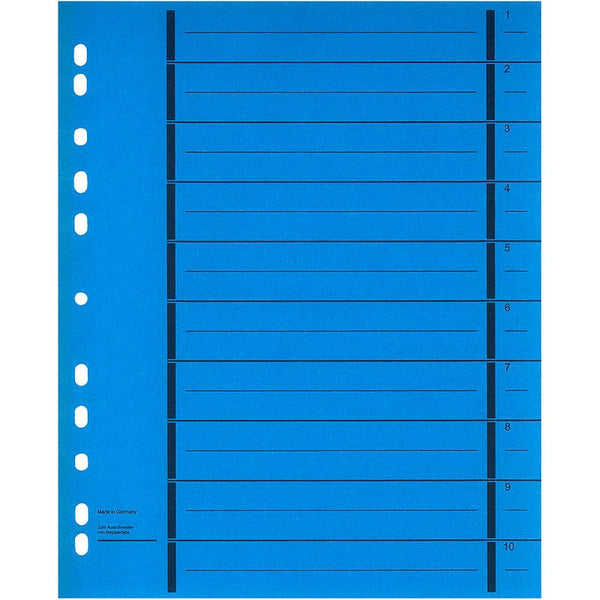 Wekre Trennblätter 1-10 blau, 50 St.