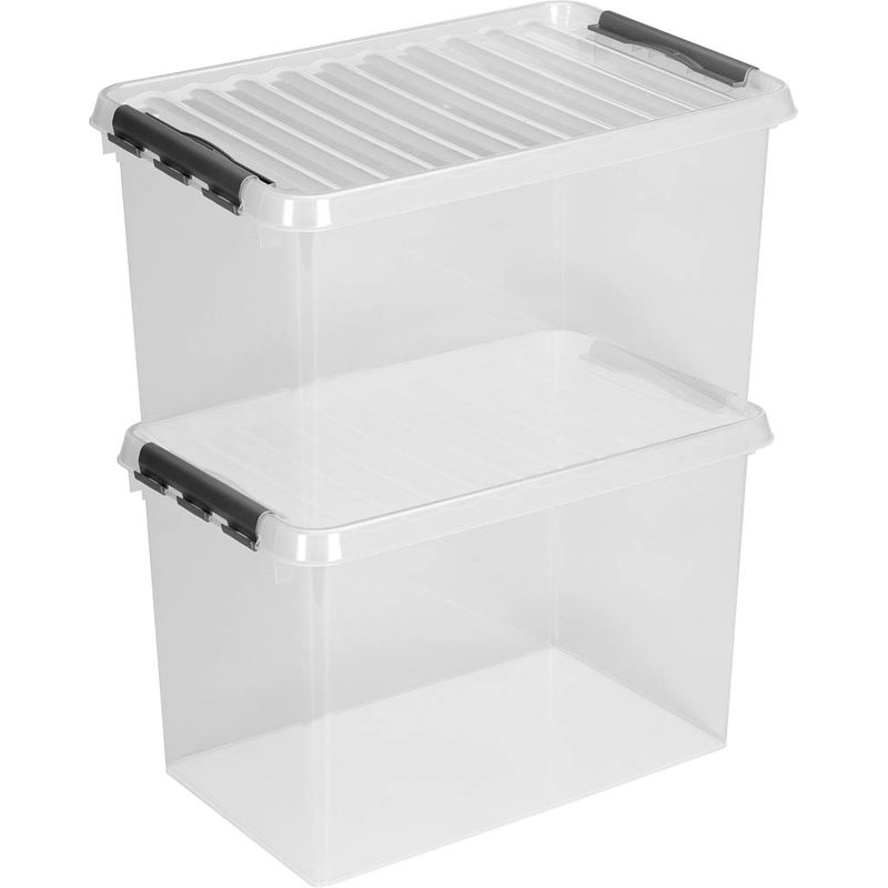 sunware Q-line Aufbewahrungsbox 72,0 l transparent 60,0 x 40,0 x 42,0 cm