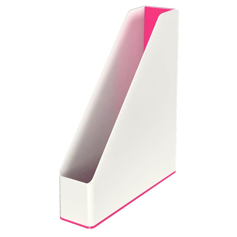 LEITZ Stehsammler WOW Duo Colour 53621023 perlweiß/pink Kunststoff, DIN A4