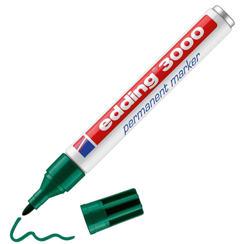 edding 3000 Permanentmarker grün 1,5 - 3,0 mm, 10 St.
