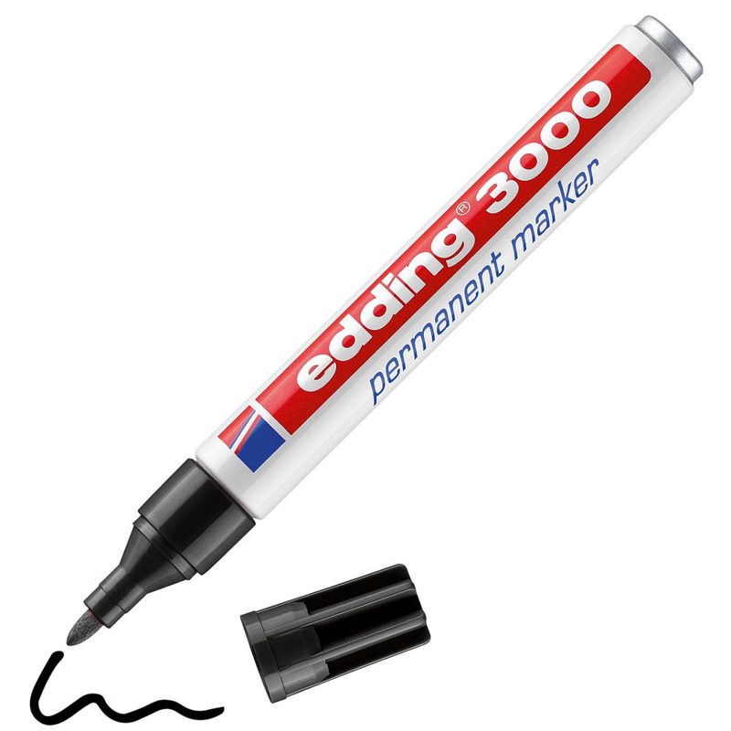 edding 3000 Permanentmarker schwarz 1,5 - 3,0 mm, 10 St.