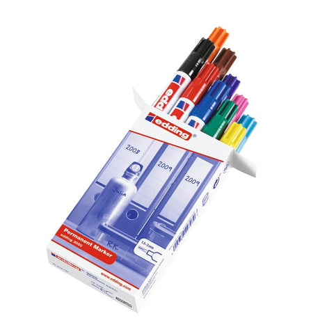 edding 3000 Permanentmarker farbsortiert 1,5 - 3,0 mm, 10 St.