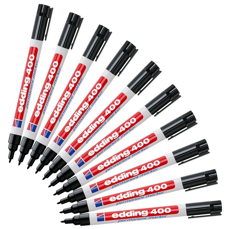 edding 400 Permanentmarker schwarz 1,0 mm, 10 St.