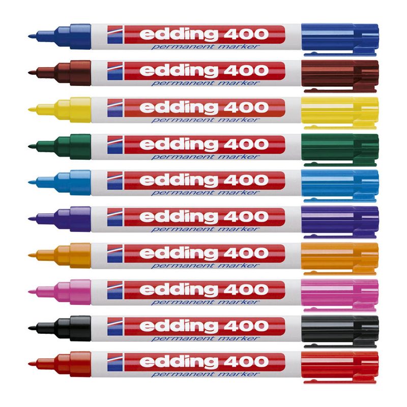 edding 400 Permanentmarker farbsortiert 1,0 mm, 10 St.