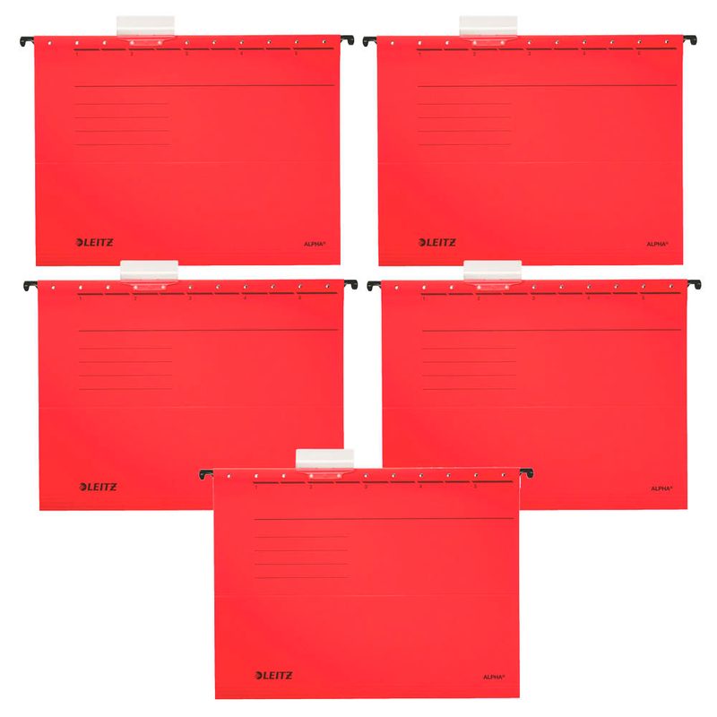 5 LEITZ Hängemappen ALPHA® 1985 rot