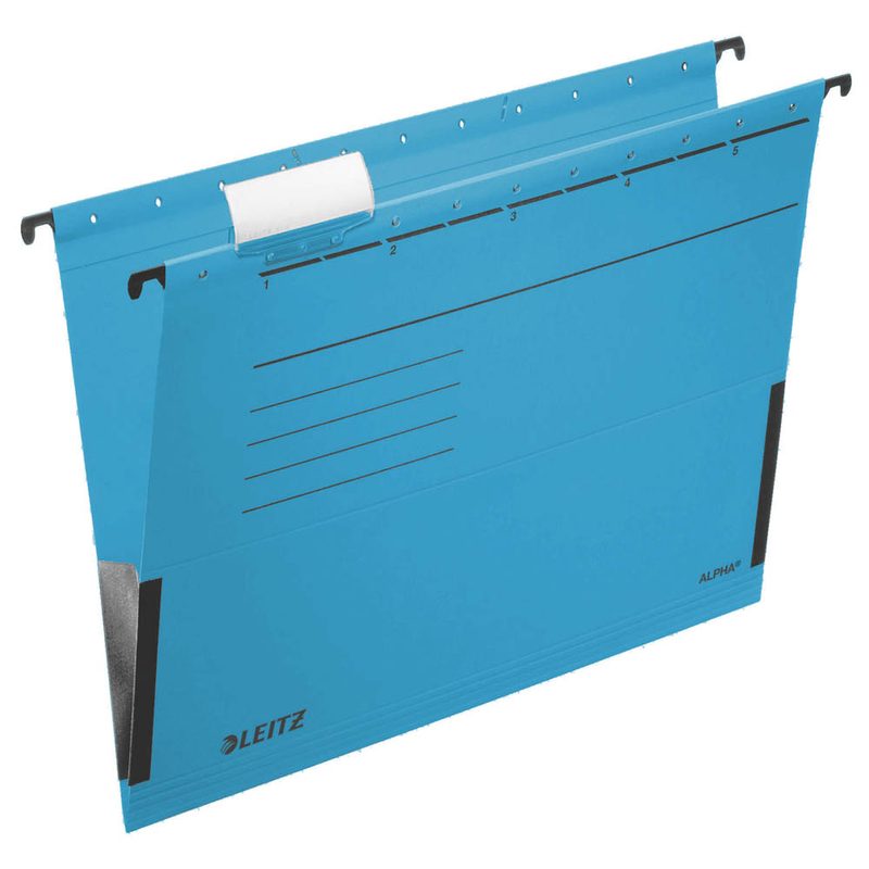 5 LEITZ Hängetaschen ALPHA® 1986 blau