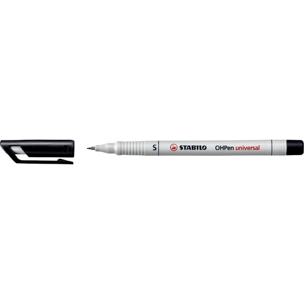 10 STABILO OHPen universal Folienstifte schwarz 0,4 mm non-permanent