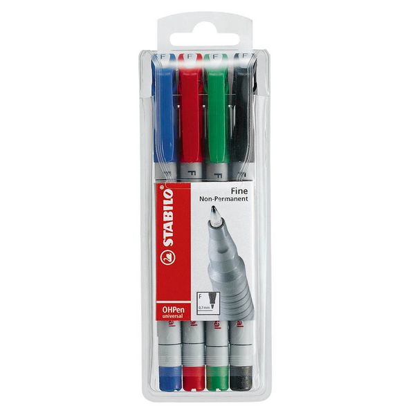 STABILO OHPen universal Folienstifte-Set farbsortiert non-permanent 4 St.