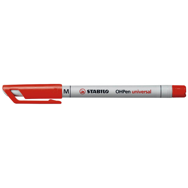 10 STABILO OHPen universal Folienstifte rot 1,0 mm non-permanent