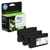 thumb-HP 712 (3ED77A) cyan Druckerpatronen, 3er-Set