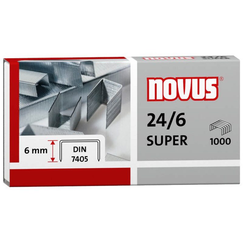 1.000 novus Heftklammern SUPER 24/6