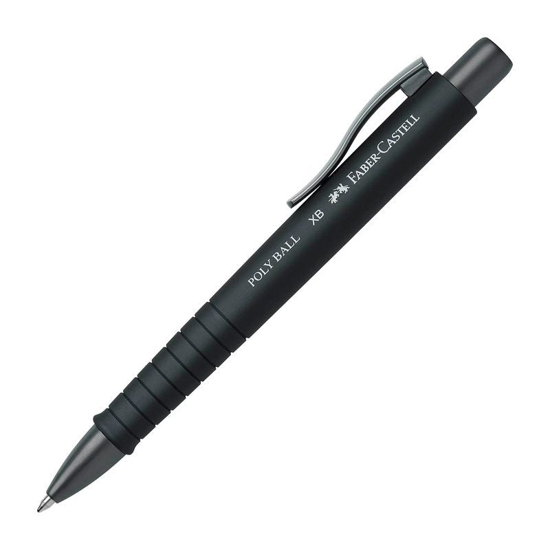 FABER-CASTELL Kugelschreiber POLY BALL Urban schwarz, Schreibfarbe: blau, 1 St.