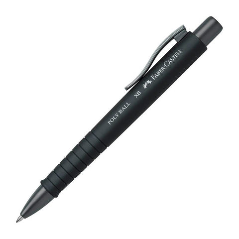 FABER-CASTELL Kugelschreiber POLY BALL Urban schwarz, Schreibfarbe: blau, 1 St.