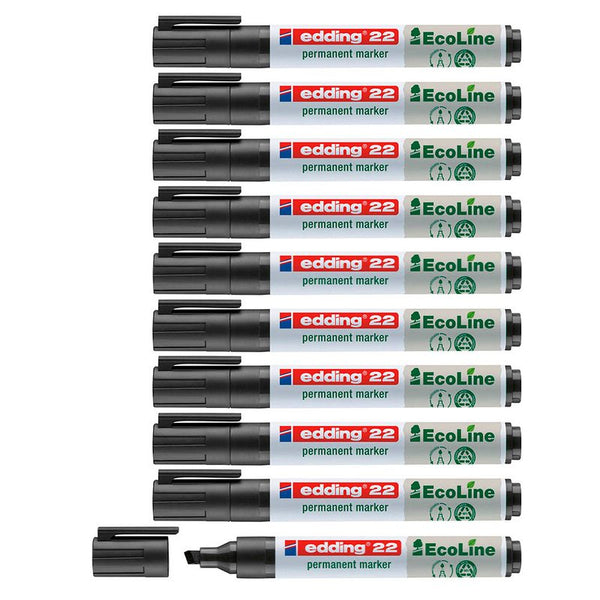 edding 22 EcoLine Permanentmarker schwarz 1,0 - 5,0 mm, 10 St.