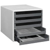 thumb-M&M Schubladenbox  dunkelgrau 30050910, DIN A4 mit 5 Schubladen