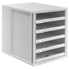 thumb-HAN Schubladenbox Schrank-Set  lichtgrau 1401-11, DIN C4 mit 5 Schubladen