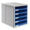 thumb-HAN Schubladenbox Schrank-Set  blau 1401-14, DIN C4 mit 5 Schubladen