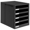 thumb-HAN Schubladenbox Schrank-Set  schwarz 1401-13, DIN C4 mit 5 Schubladen