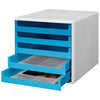 thumb-M&M Schubladenbox  ocean-blue 30050961, DIN A4 mit 5 Schubladen