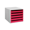 thumb-M&M Schubladenbox  sunset-red 30050960, DIN A4 mit 5 Schubladen