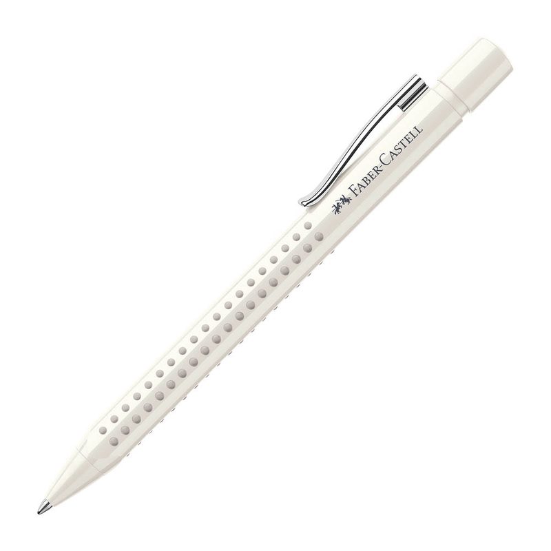 FABER-CASTELL Kugelschreiber GRIP 2010 weiß, Schreibfarbe: blau, 1 St.