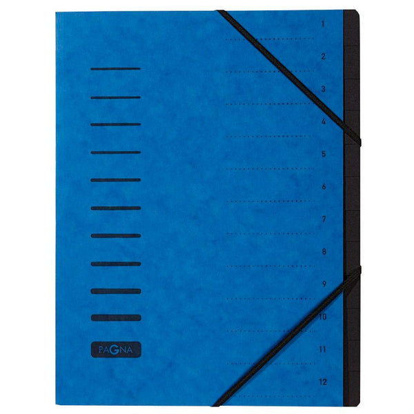 PAGNA Ordnungsmappe Ordnungsmappen 12 Fächer blau