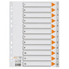 thumb-bene Ordnerregister Vollformat 1-12 grau 12-teilig, 1 Satz