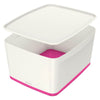 thumb-LEITZ MyBox Aufbewahrungsbox 18,0 l perlweiß/pink 38,5 x 31,8 x 19,8 cm