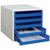 thumb-M&M Schubladenbox  blau 30050911, DIN A4 mit 5 Schubladen